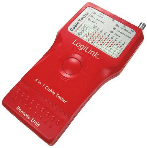 Tester di Rete per Cavi Firewire RJ45 Cat. 5 e 6. ISDN. USB e BNC-4