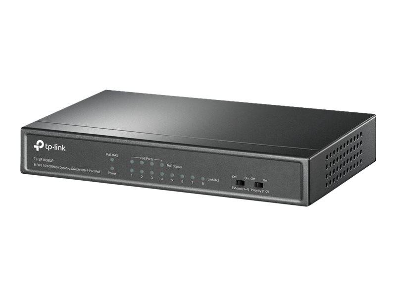 TP-Link Switch desktop 8 porte 10/100Mbps di cui 4 PoE TL-SF1008LP-0