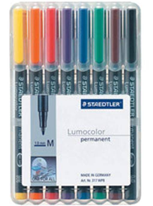 STAEDTLER Lumocolor Folienstifte-Set farbsortiert permanent 8 St. (317 WP8)-3