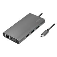 LogiLink UA0383 replicatore di porte e docking station per laptop Cablato USB 3.2 Gen 1 [3.1 Gen 1] Type-C Argento (UA03-1