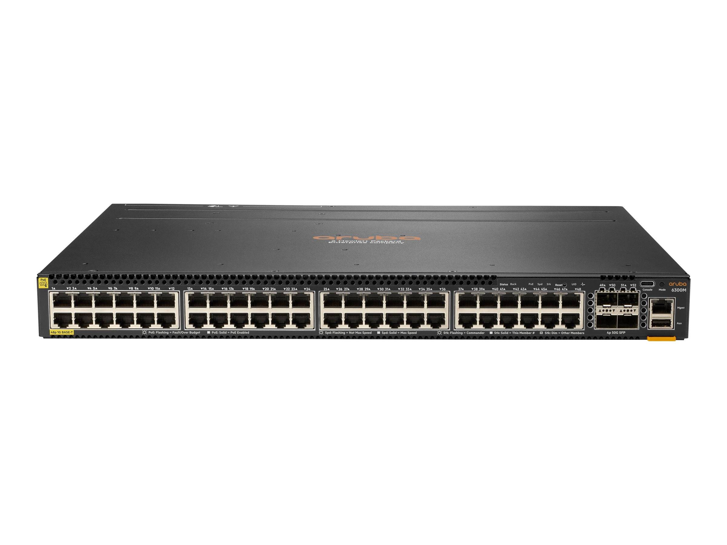 HPE Aruba 6300M - Switch - 48 porte - L3 - gestito - montabile in rack - 48 x 10/100/1000 (PoE)-0