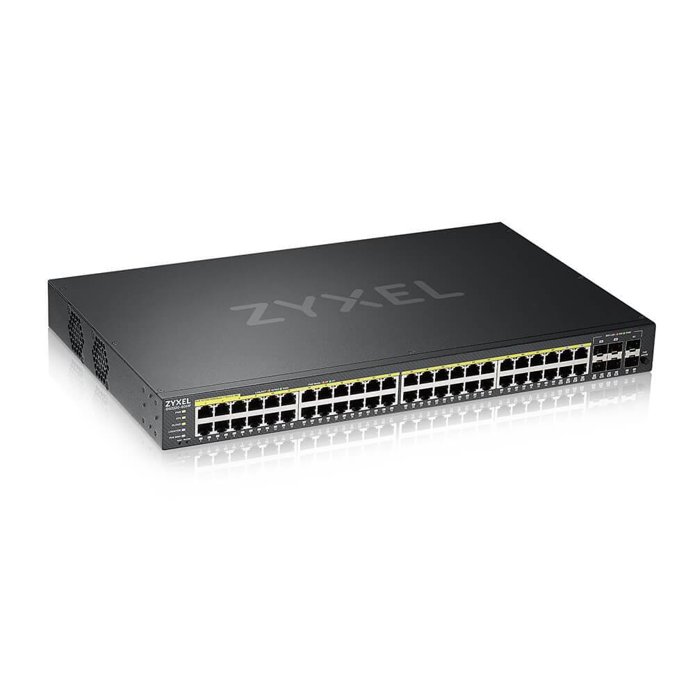 ZyXEL GS2220-50HP 44-Port + 4x SFP/Rj45 +2x SFP GbE L2 managed PoE+ Switch 375W-7