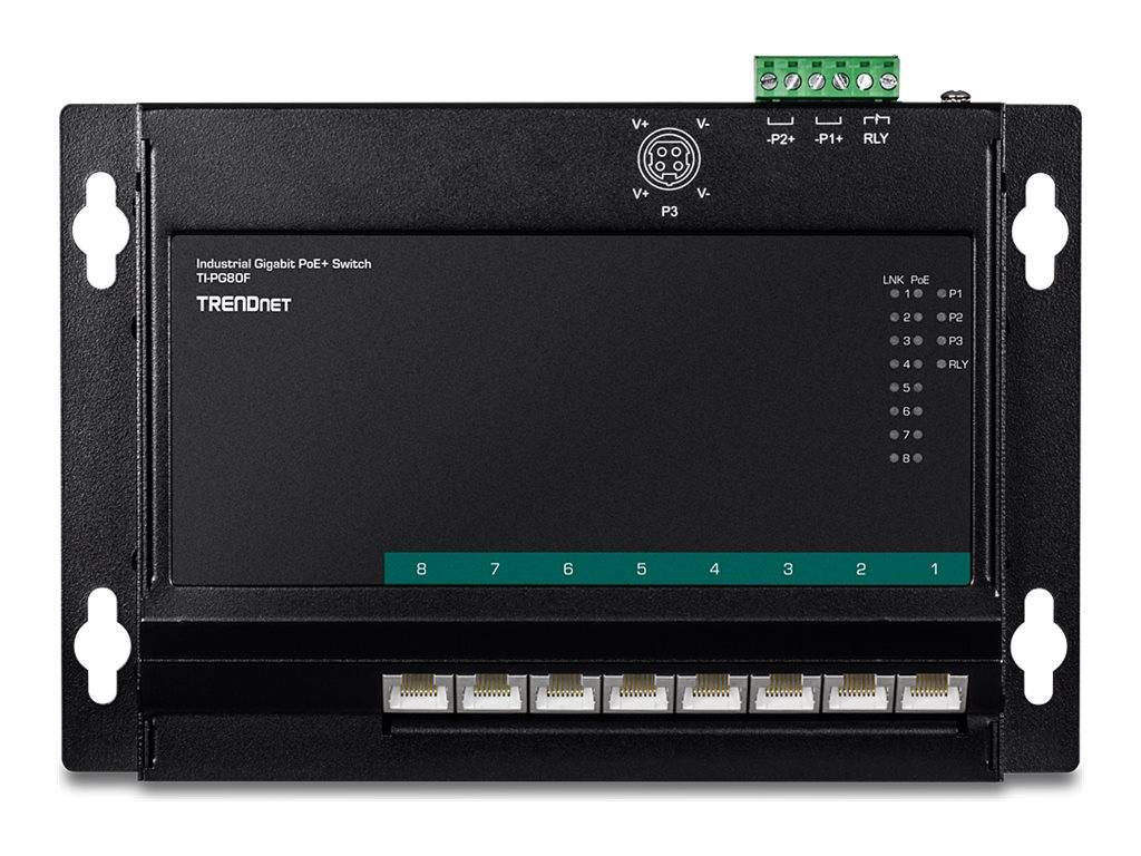 TrendNet TI-PG80F TRENDnet TI-PG80F - Industrial - Switch - unmanaged - 8 x 10/100/1000 (PoE+) Switch ethernet industria-6