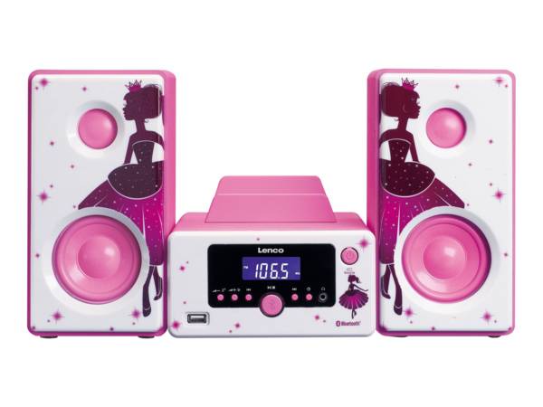 Lenco MC-020 Home audio mini system 10W Pink - Weiß (MC-020P)