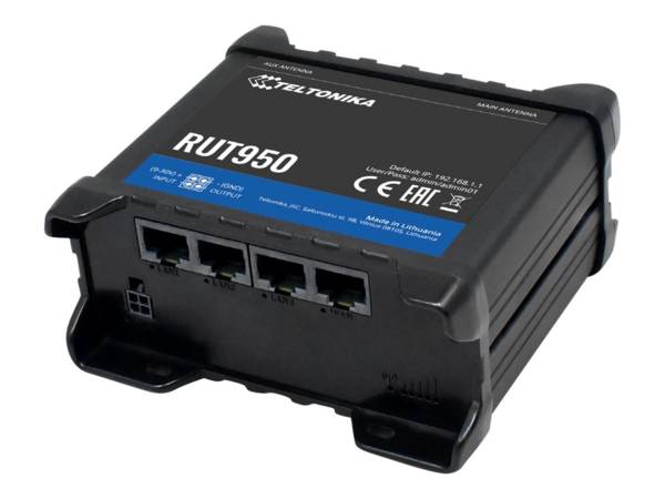 Teltonika RUT950 router wireless Fast Ethernet 4G Nero
