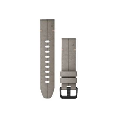 Garmin Cinturino In Pelle Scamosciata Quickfit 20mm, Shale Grey-0