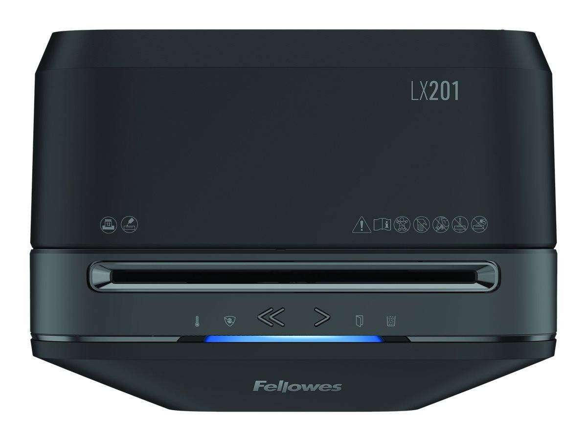 Fellowes lx201 intellibar distruggidocumenti a microframmento cestino 22lt capacita` 12 fogli nero-5