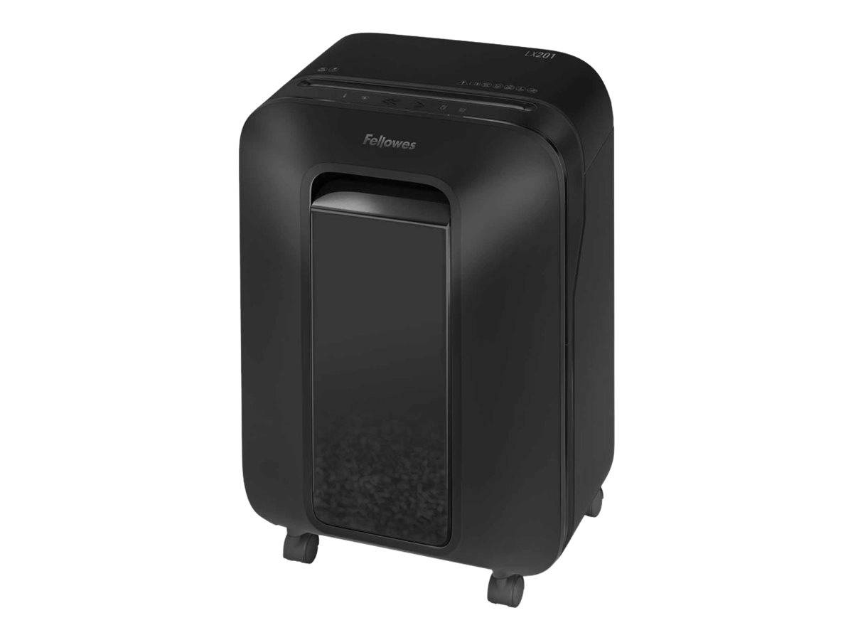 Fellowes lx201 intellibar distruggidocumenti a microframmento cestino 22lt capacita` 12 fogli nero-8