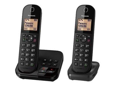 Panasonic kx-tgc422 telefono dect identificatore di chiamata nero-0