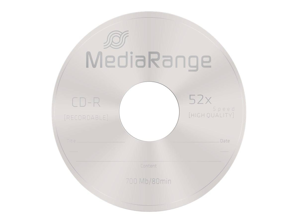 MediaRange MR201 CD-R 700 MB 52x 25 pz (MediaRange - CD-R x 25 - 700 MB - lagr)-0