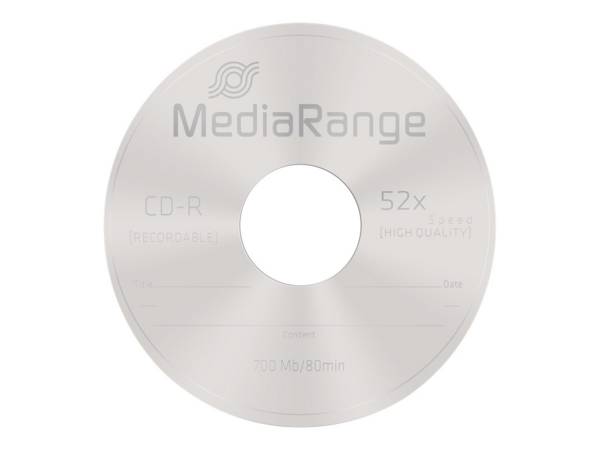MediaRange MR201 CD-R 700 MB 52x 25 pz (MediaRange - CD-R x 25 - 700 MB - lagr)
