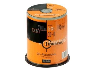 CD-R 700 MB/80 M.52X CAKE BOX 100PZ-0
