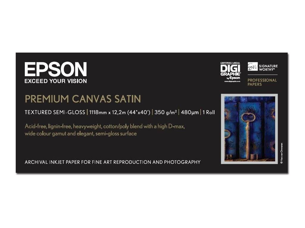 Epson Premium Canvas Satin, in rotoli da 111,8cm (44'') x 12,19m.-0