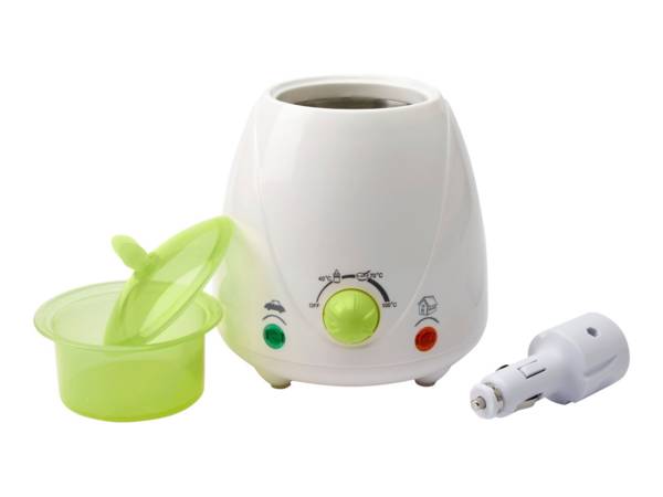 H+H BS 22 Mobiler Babykostwärmer (Stufenlos einstellbar, Weithalsflaschen, Optische Anzeige, Babyflaschenwärmer mit Warm