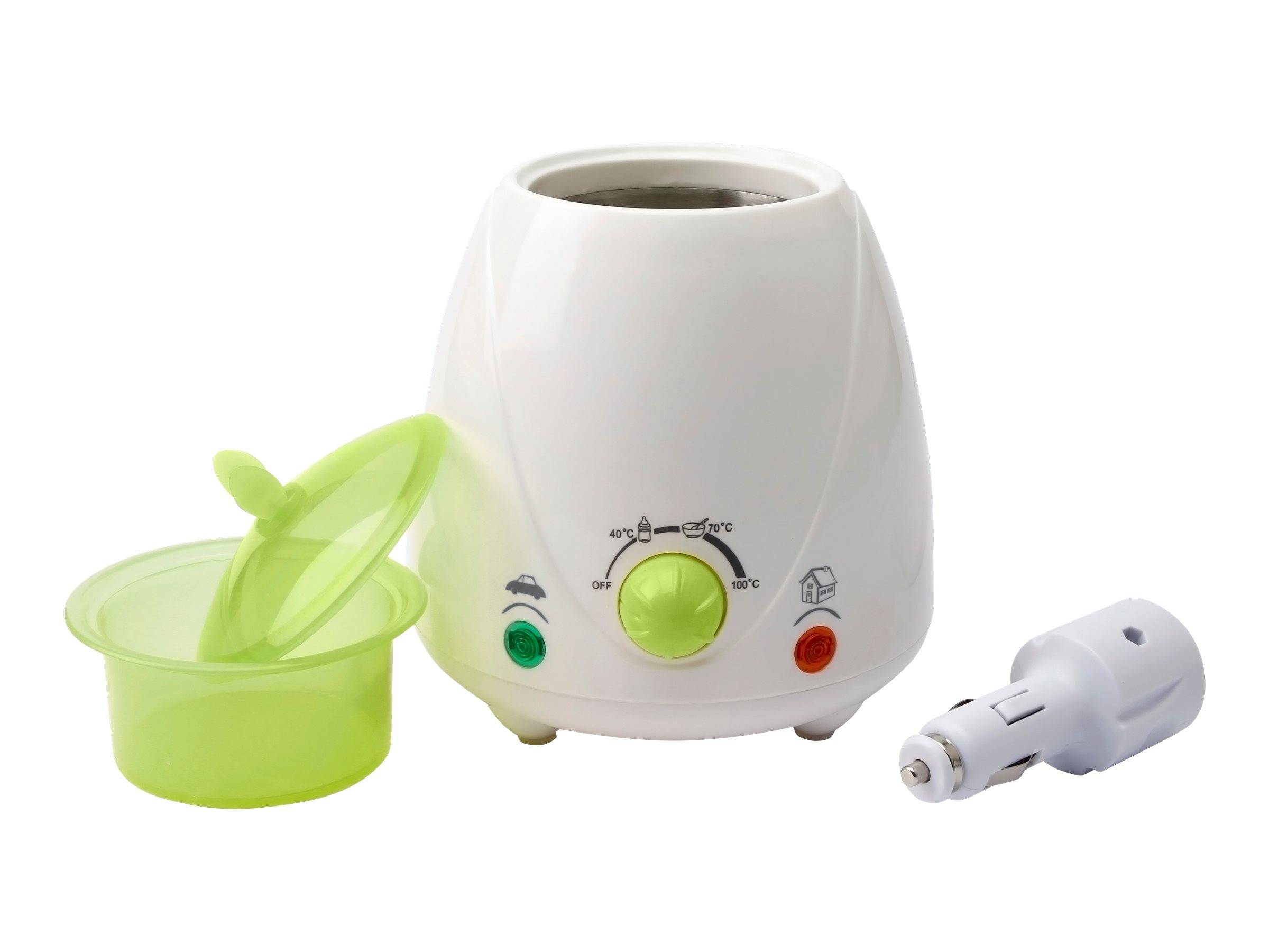 H+H BS 22 Mobiler Babykostwärmer (Stufenlos einstellbar, Weithalsflaschen, Optische Anzeige, Babyflaschenwärmer mit Warm-0