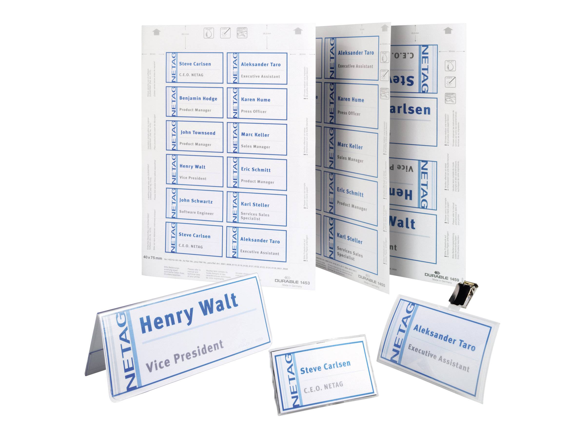 DURABLE Einsteckschilder BADGEMAKER® 61x210 mm 1 Packung 146002-7