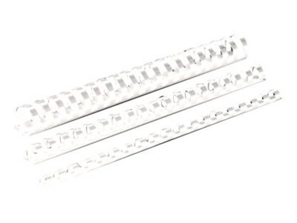 Dorsi plastici FELLOWES bianco ad anello tondo 16 mm - 101-120 fogli conf.100 - 5347005