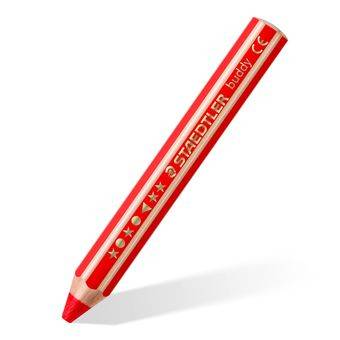 Staedtleler Noris junior confezione da 6 matite colorate extra-griglia + temperamatite - 3 in 1, pace, cera e acrilico --6