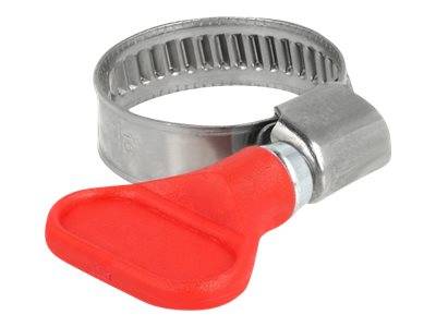 Delock - Schlauchschelle - geeignet für 16 - 25 mm Schlauch - Rot (Packung mit 5) (19513)-0