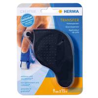 HERMA Transfer Kleberoller, schwarz, wieder ablösbar 15 m Rolle, zieht keine Fäden, fotoverträglich (1060)-6