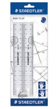 Staedtler 562 152 PB righello 150 mm Plastica Trasparente 2 pz (Lineal transparent 15cm 2)-2