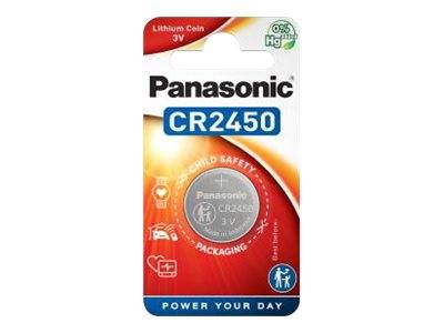 Panasonic 1 X Batteria A Bottone Cr2450 Litio 3v Bulk Tampone Backup-1