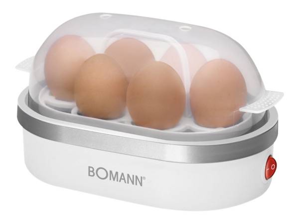 Bomann EK 5022 CB weiß-silber (Eierkocher für 6 Eier) (650220)