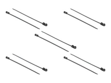 Delock Fascetta per cavi con occhiello di fissaggio - Fascetta per cavi - 40 cm - Nero (confezione da 10)