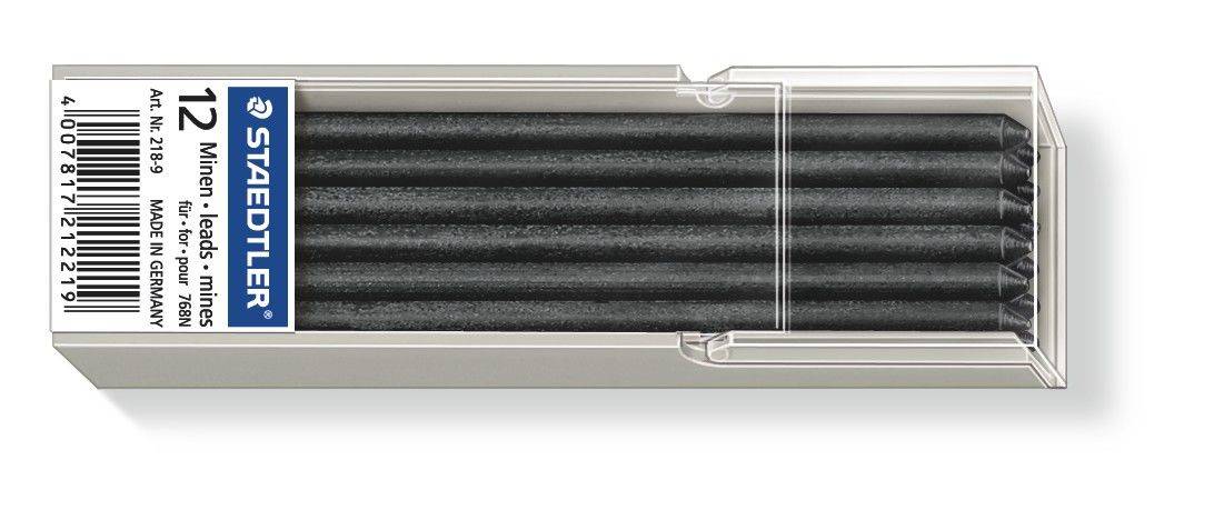 STAEDTLER Lumocolor mina non permanente omnichrome nera lunghezza 70 mm per pennarelli a secco Lumocolor non permanente-2