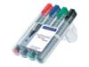Staedtler 356 WP4 evidenziatore 4 pz Nero Blu Verde Rosso (Marker Lumocolor flipchart rund 2mm as)