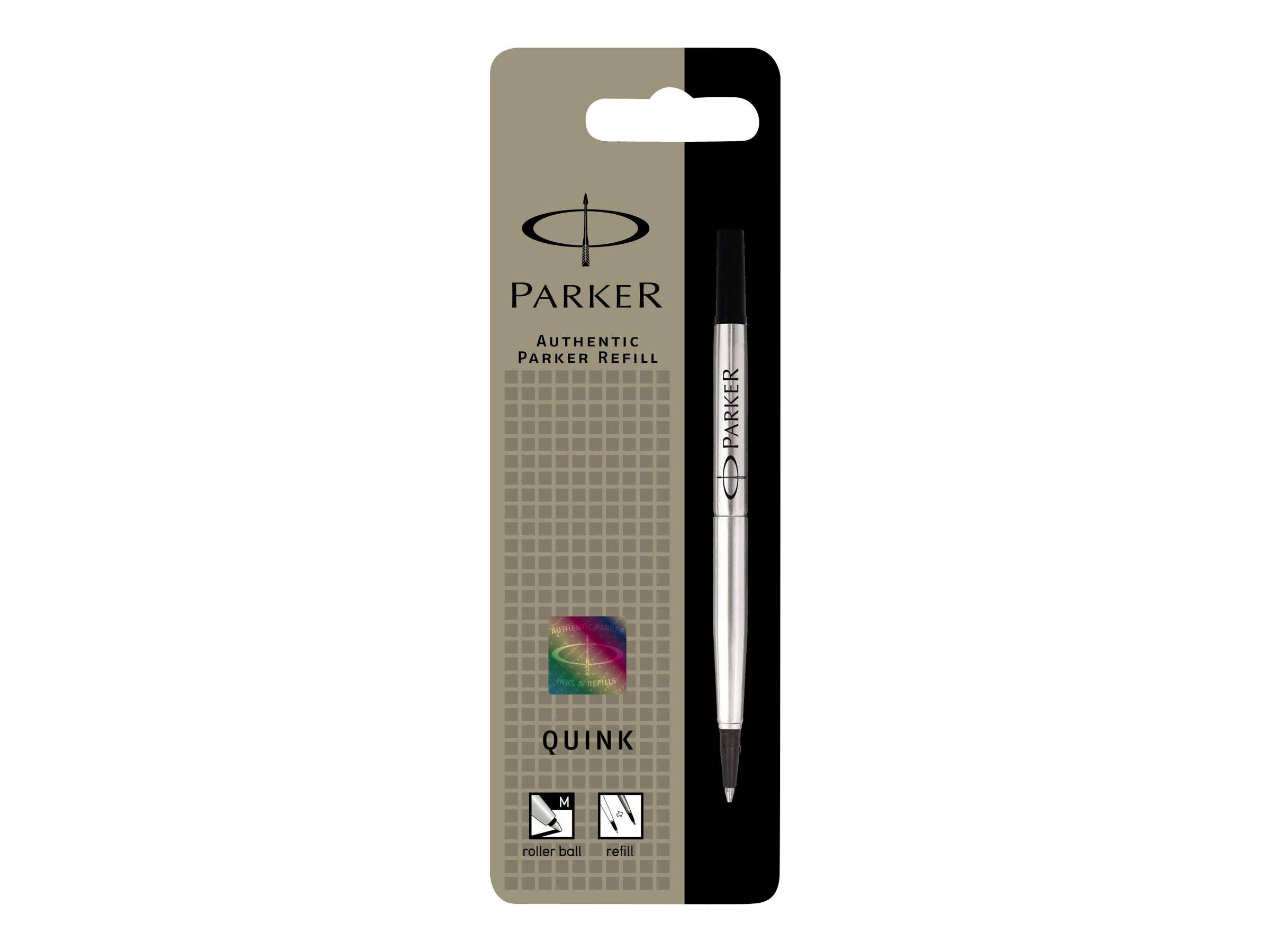 Parker Quink Rollerball Refill for Rollerball Pens Medium Black [Single Refill] - 1950323-0
