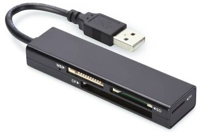 ednet 85241 Lettore schede di memoria esterno USB 2.0 Nero-5