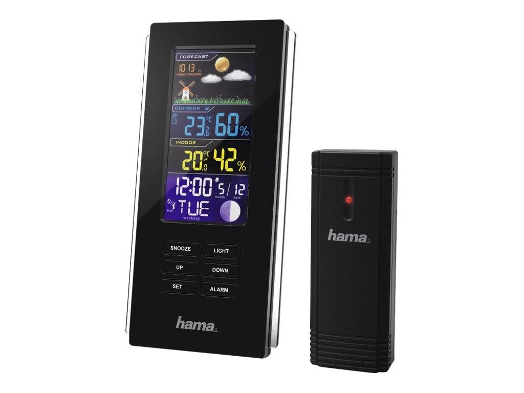 Hama Color Edge - Schwarz - Innen-Hygrometer - Innen-Thermometer - Außen-Barometer - Außen-Hygrometer - Außen-Thermomete-0