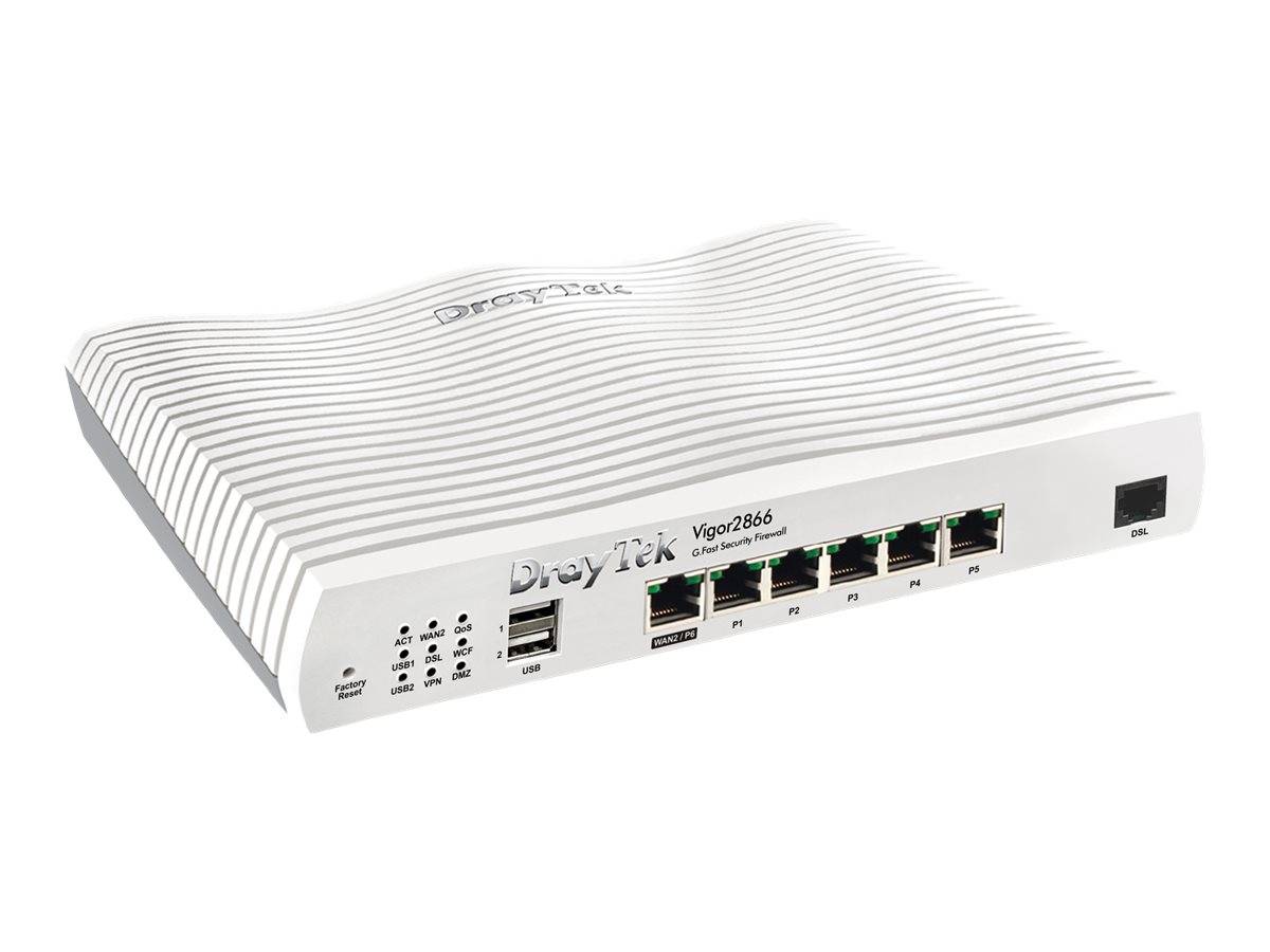 Draytek Vigor 2866 - Router - DSL-Modem - 5-Port-Switch - GigE - WAN-Ports: 2 - wandmontierbar (V2866-DE-AT-CH)-3