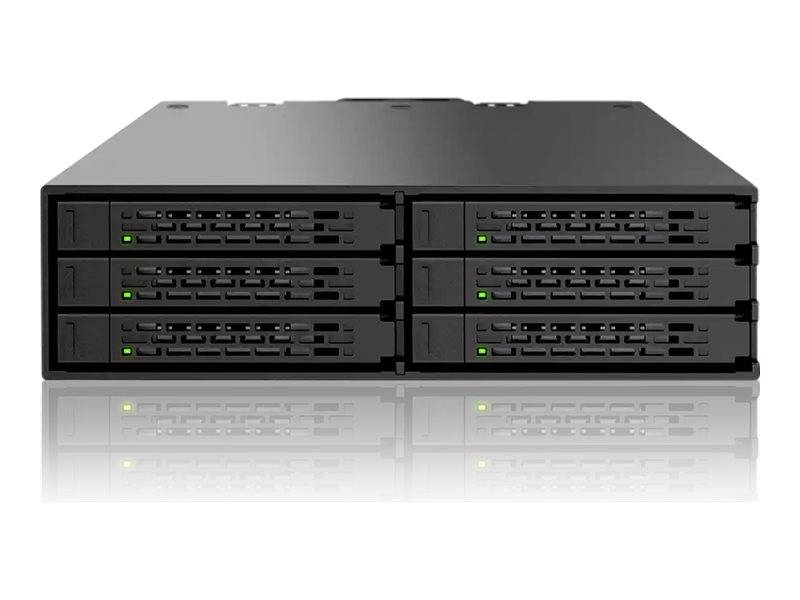 IcyDock ToughArmor ToughArmor MB996SP-6SB - Rugged Full Metal 6 Bay 2.5" SATA HDD & SSD Backplane Cage for External 5.25-5