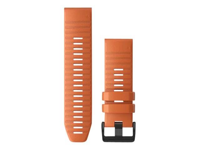 Garmin QuickFit 26 Band Silicone (Acc,fenix 6X 26mm QuickFit - Ember Orange Silicone Band - QuickFit 26, Watch strap, Si-0