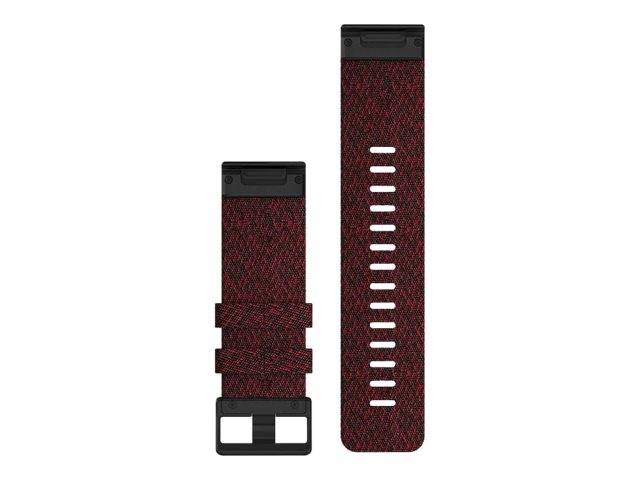 Garmin Cinturino In Nylon Quickfit 26mm, Heatherred Red, Fibbia Black-0