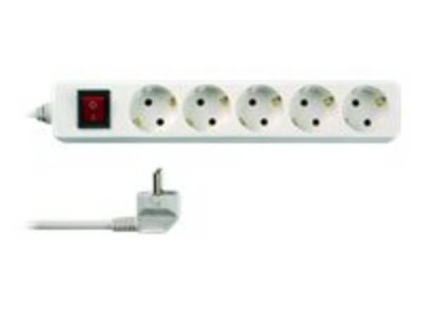 REV - Verlängerungsschnur - Wechselstrom 250 V - 3500 Watt - Eingabe, Eingang 2-polig - output connectors: 5 (2-polig) -