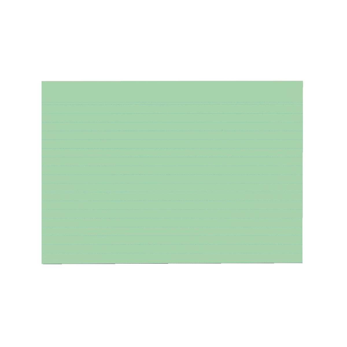 herlitz Karteikarten, DIN A5, liniert, grün aus Papier, 170 g-qm, holzfrei, Linienfarbe: blau, doppelte (1150556)-6