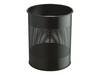 Cestino gettacarte DURABLE cilindrico con superficie perforata 165mm acciaio nero - 331001