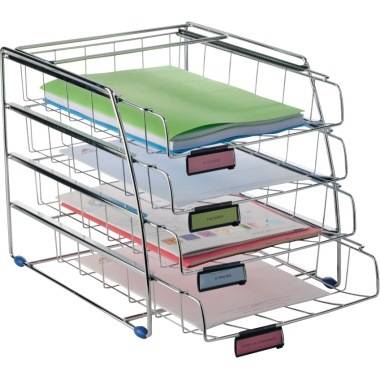Sistema Portacorrispondenza in Metallo Alba - Frontale - 38x31,5x31,5 cm - COR4F (Cromato)-0
