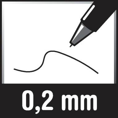Immagine simbolo per Penna Uni-ball Roller Eye Micro Inchiostro Liquido - Punta in Acciaio Inossidabile da 0,5 mm - Corsa 0,3 mm - Visiera pe