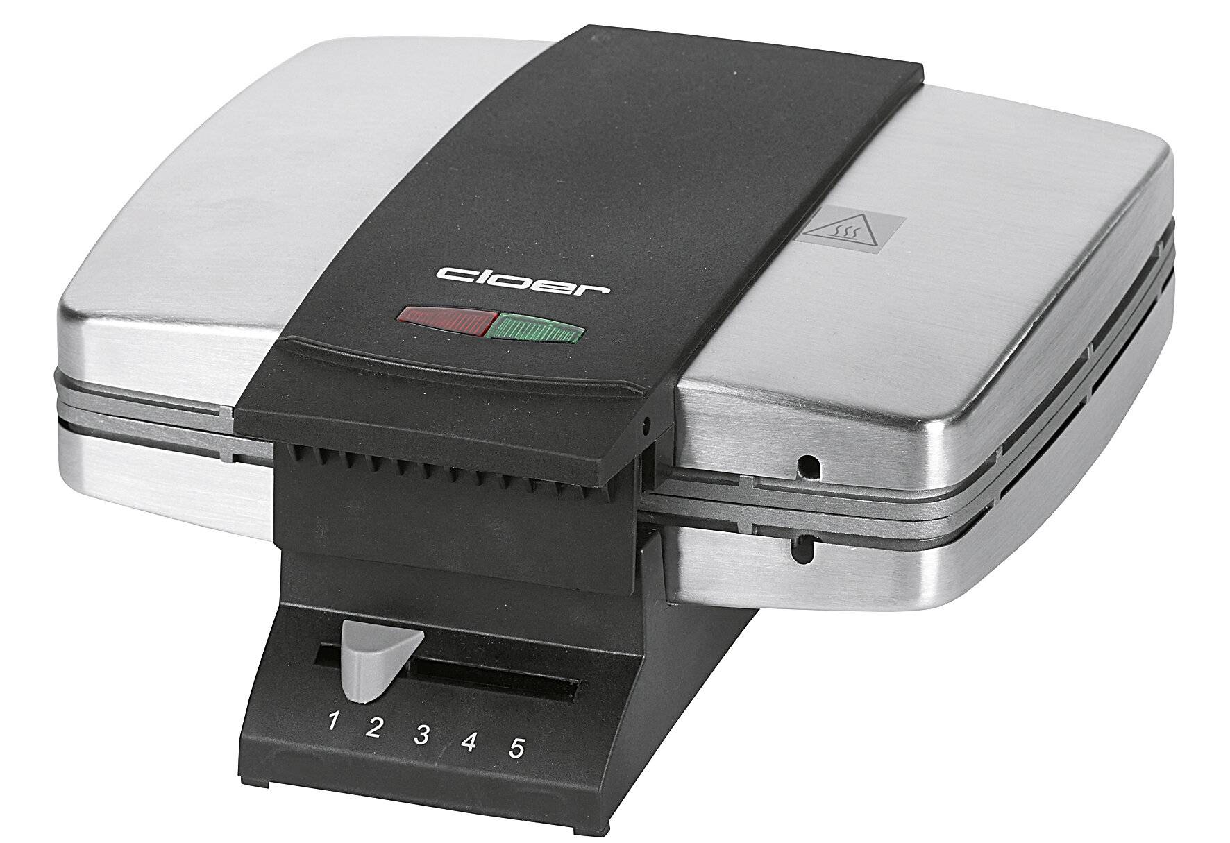 Cloer 1445 - Waffeleisen - 930 W - rostfreier Edelstahl (1445)-5