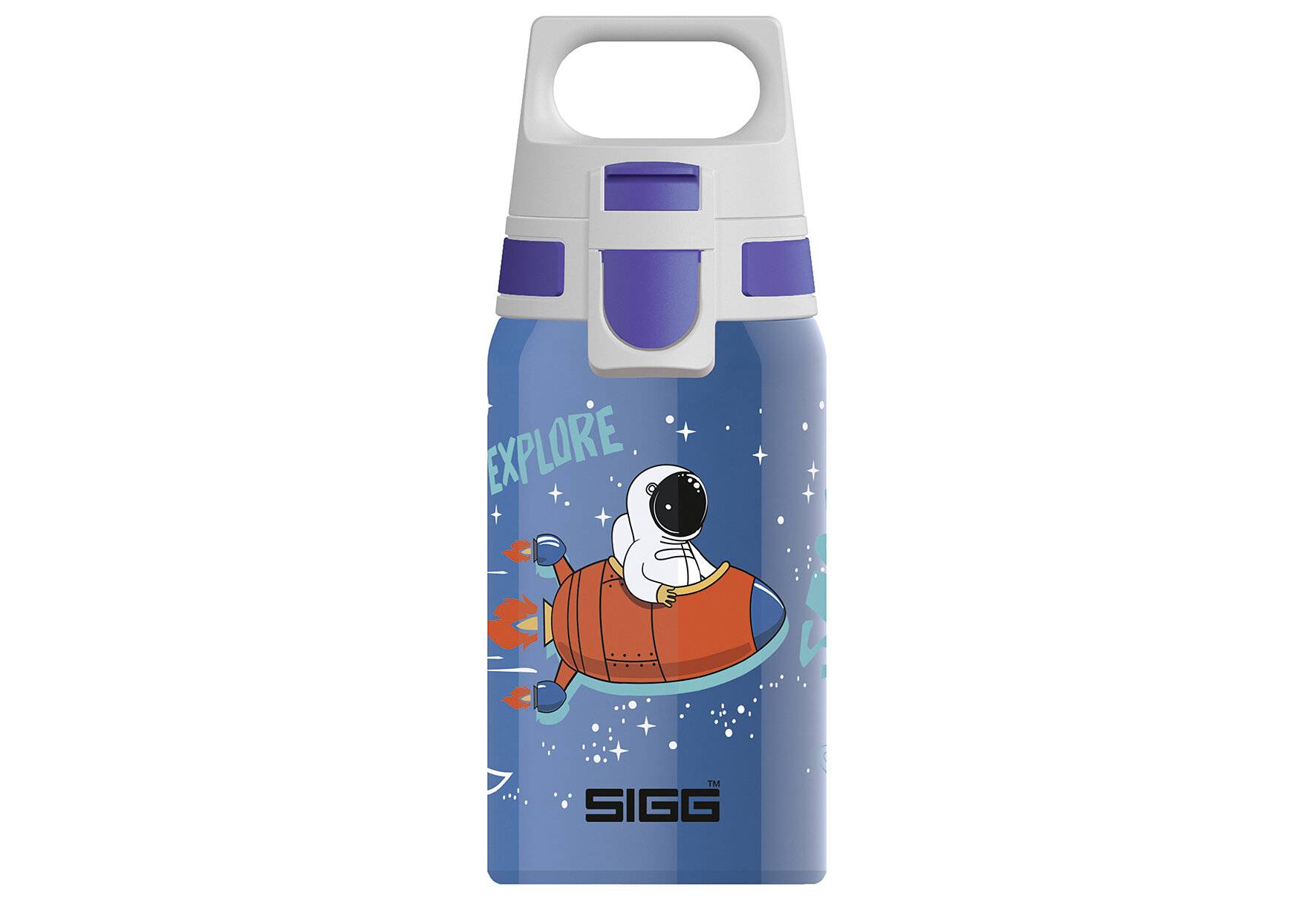 SIGG Shield One Space Kinder Trinkflasche (0.5 L), Edelstahl Kinderflasche mit auslaufsicherem