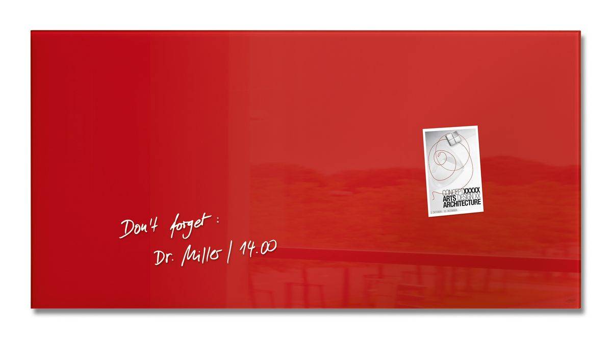 Sigel Glass-Magnett Board Artverum® 91,0 x 46,0 cm rosso-0