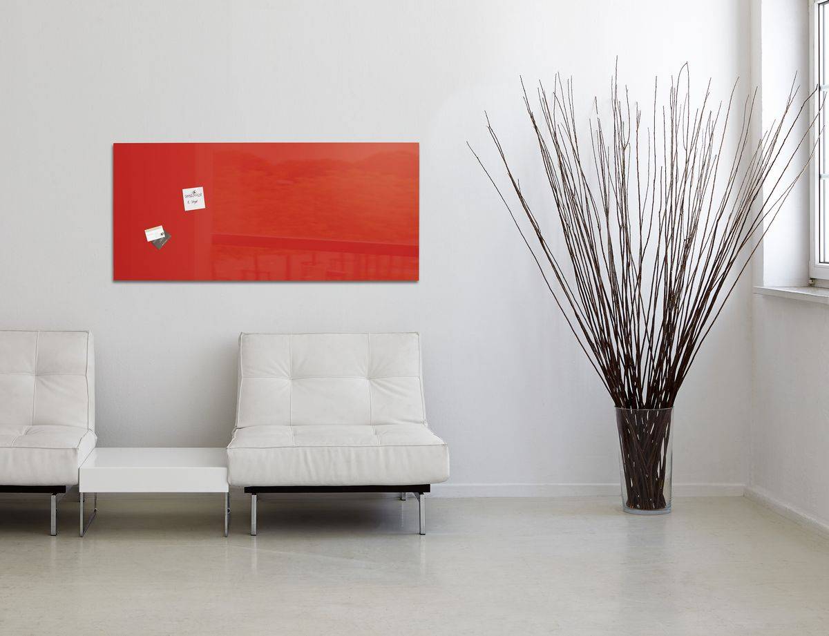 Sigel Glass-Magnett Board Artverum® 91,0 x 46,0 cm rosso-3