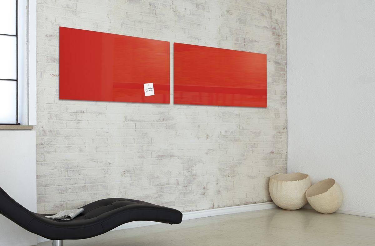 Sigel Glass-Magnett Board Artverum® 91,0 x 46,0 cm rosso-4