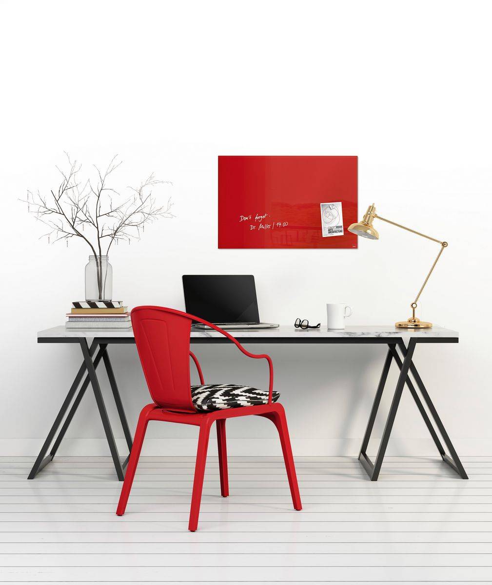 Pannello magnetico Sigel Glass Artverum® 60,0 x 40,0 cm rosso-4