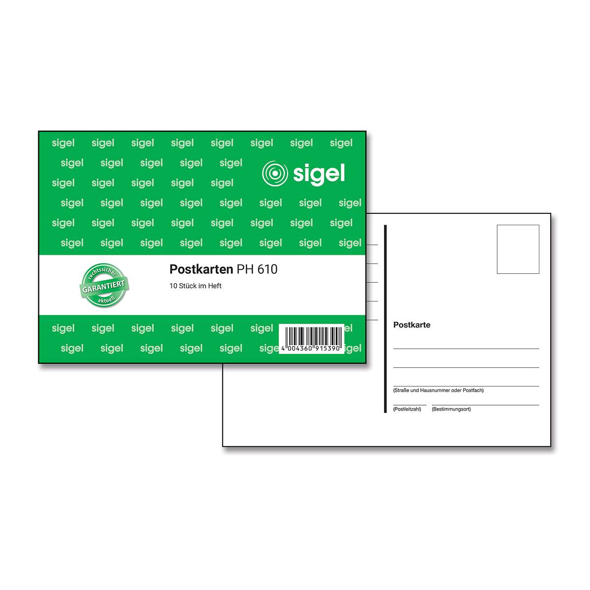 Sigel Postcard Form Book Din A6 quer PH610 - 1 x 10 foglio-0