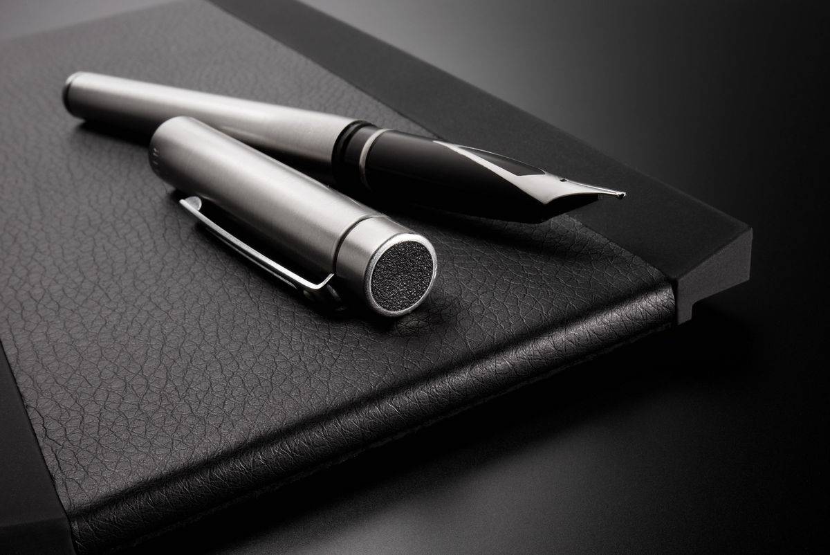 sigel Stifteschale cintano S, saphirschwarz aus Lederimitat, mit Soft-Touch Beschichtung (SA534)-4